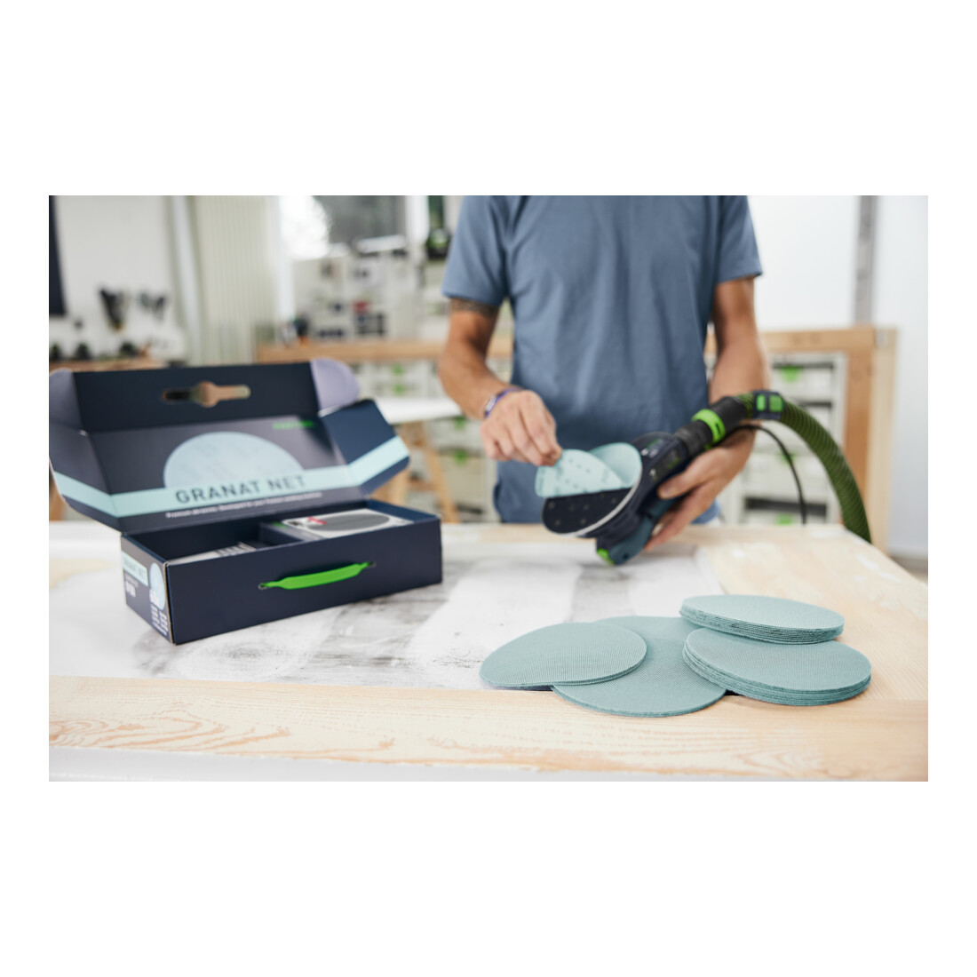 Festool Abrasif en maille Granat Net D150 GR NET-Set