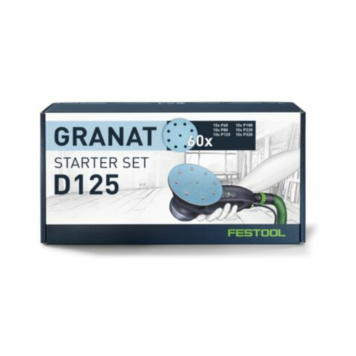 Festool Abrasifs Granat D125 Ensemble GR