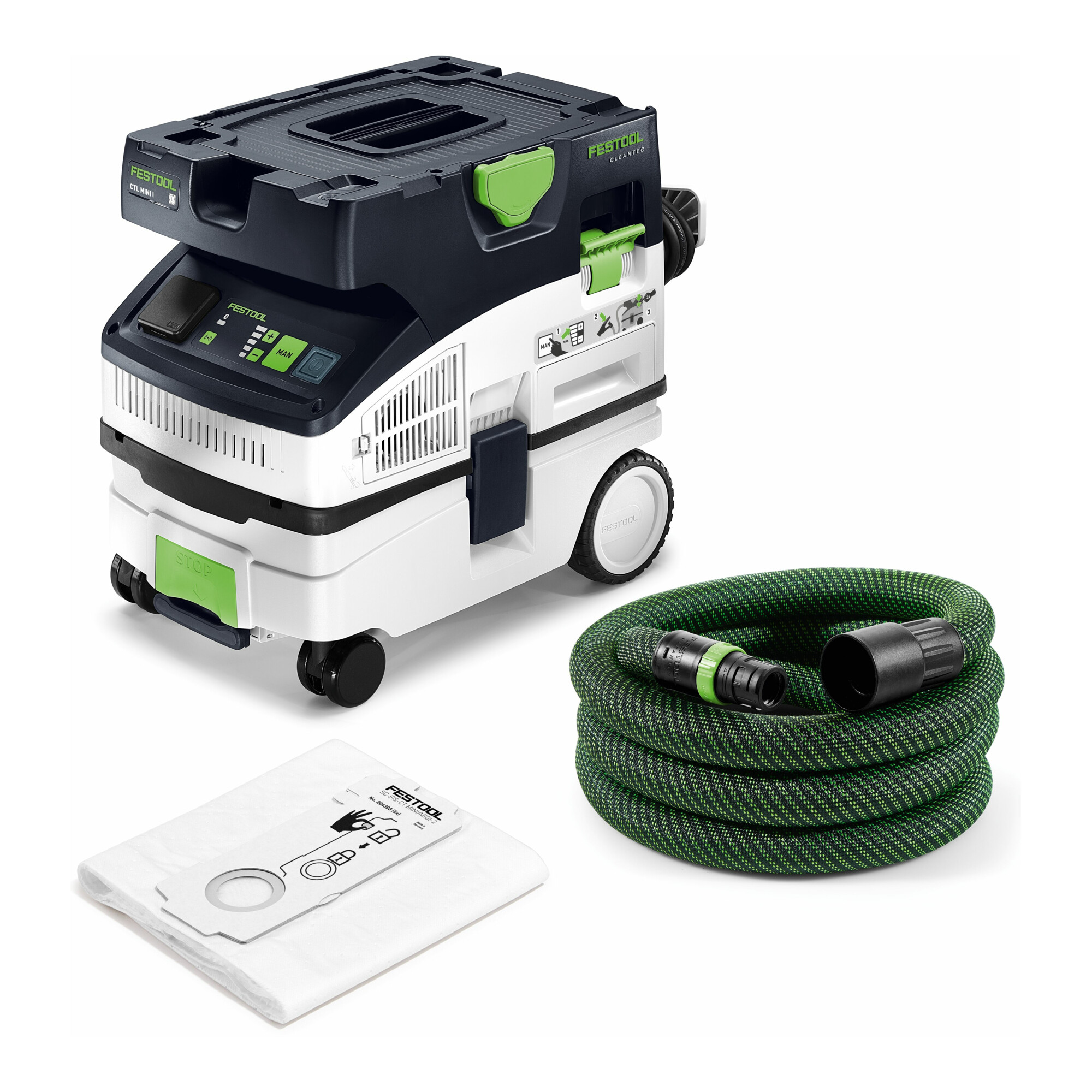 Festool Absaugmobil CLEANTEC CTL MINI I, 350 – 1200 W, 3700 l/min