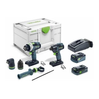 Festool Accu-slagschroevendraaier en Accu-schroefboormachineset TID 18 5,0/4,0-Set TPC 18/4