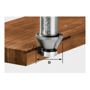 Festool afkantfrees HW diameter 27 mm OFK 500 (zonder kogellager)