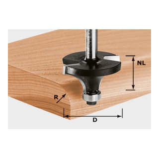 Festool afrondfrees HW (met aanloopkogellager) 8 mm schachtdiameter