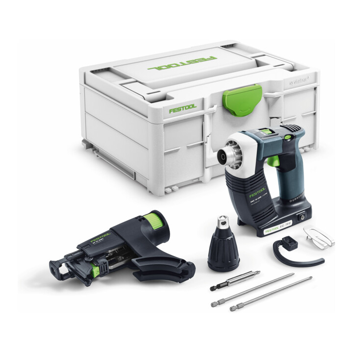 Set Festool Akku-Bauschrauber DWC 18-4500 Basic DURADRIVE + Bohrerkassette BKS SYS3 D3-10 CE/W