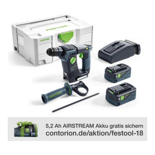 Festool Akku-Bohrhammer BHC 18 Li 5,2 Ah I-Plus