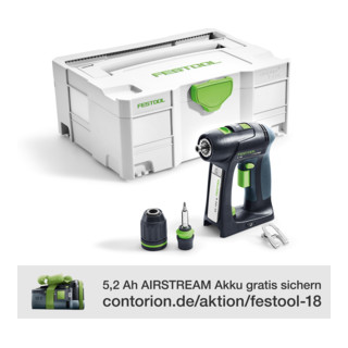 Festool Akku-Bohrschrauber C 18 Li-Basic