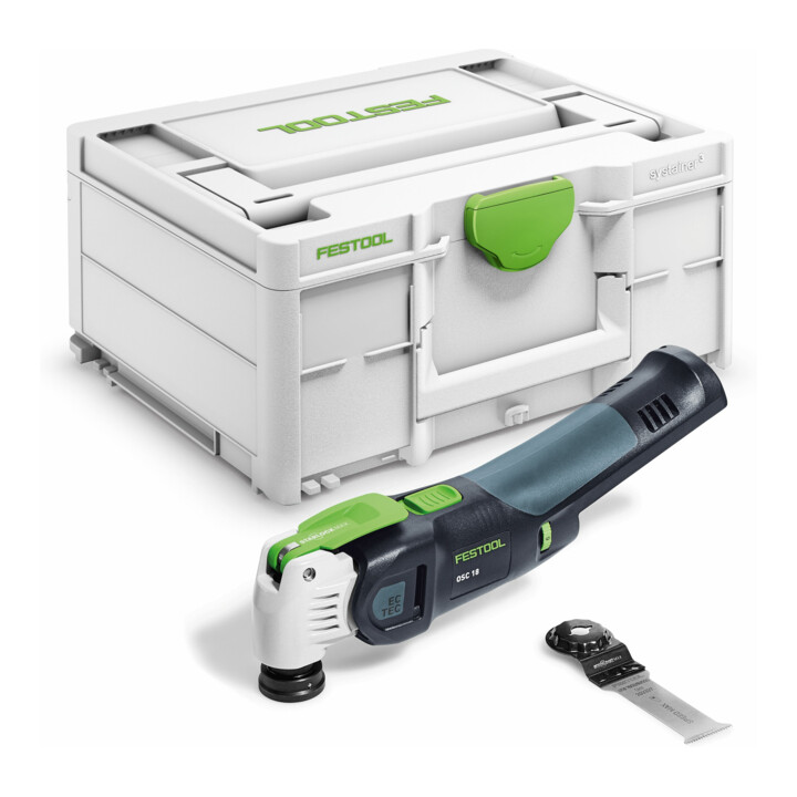 Set Festool Akku-Oszillierer OSC 18 E-Basic VECTURO + Sägeblatt-Set Oszillieren SYS3 S 76-OSC-SORT/7