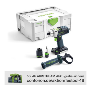 Festool Akku-Schlagbohrschrauber PDC 18/4 Li-Basic Quadrive