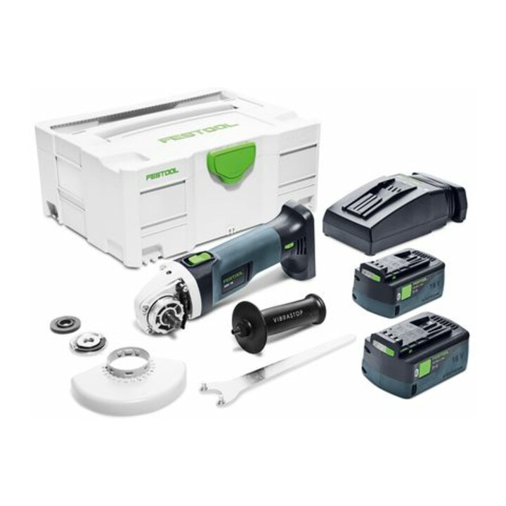Set Festool Akku-Winkelschleifer AGC 18-125 5,0 EBI-Plus + Diamantscheibe TL-D125 PREMIUM