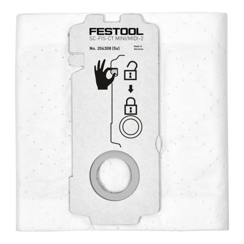Festool Bundle – 3-teiliges Set mit Absaugmobil CTM MIDI I, Reinigungsset RS-ST D 27/36-Plus, SELFCLEAN & Longlife-Filtersack