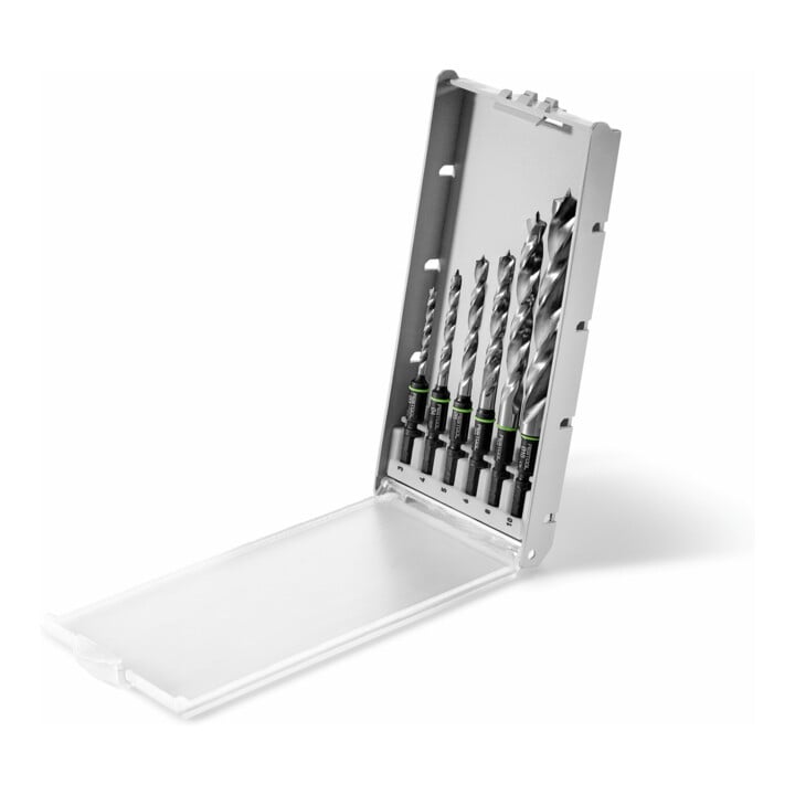Set Festool Perceuse-visseuse à percussion sans fil TPC 18/4 I-Basic QUADRIVE + Coffret de forets BKS SYS3 D3-10 CE/W