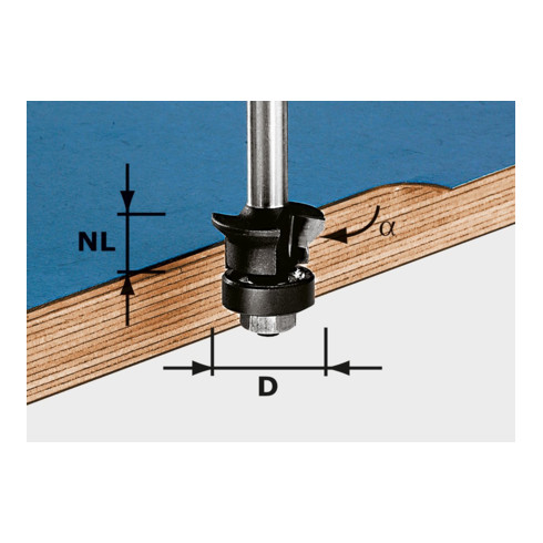 Festool Fase-kantenfrees HW S8 D24/0° +45°