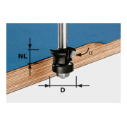 Festool Fase-kantenfrees HW S8 D24/0° +45°