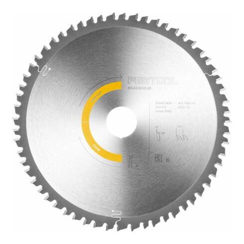 Festool Feinzahn-Sägeblatt 216x2,3x30 W60