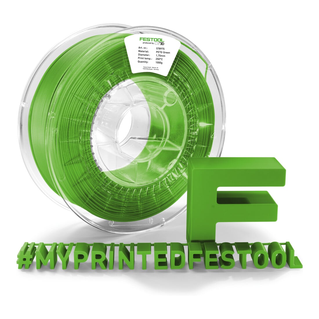 Festool Filament FIL-GN PETG vert 1,75 mm