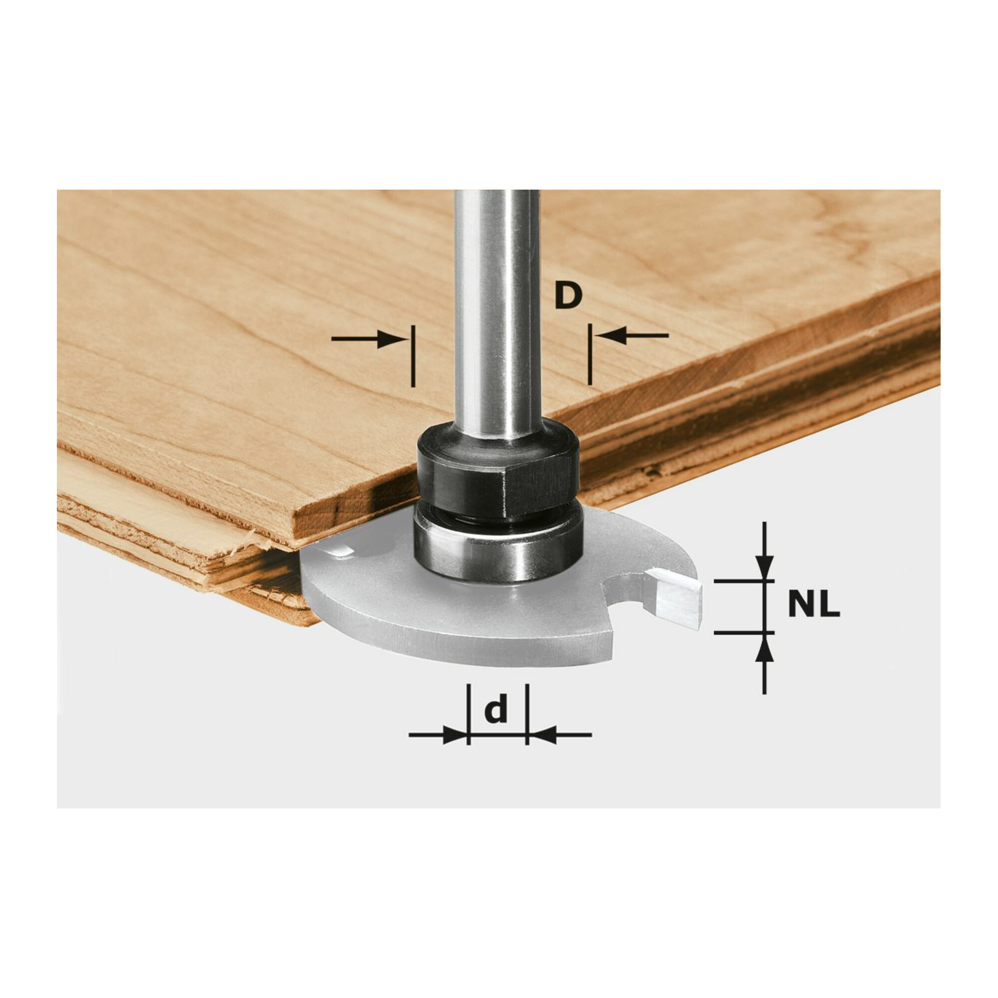 Festool S8 1,5-5 KL16 Frässpindel | für Oberfräsen OF 1010 oder OFK 500 Q-Plus R2 | mit Fräsqualität | 499803