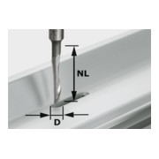 Festool Fresa per alluminio HS, codolo 8mm, HS S8 D5/NL23