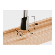 Festool Fresa per grondaie HW codolo 8mm HW S8 R5