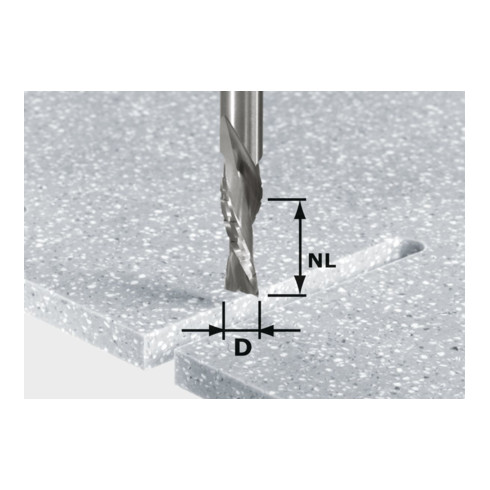 Festool Fresa per sgrossatura e finitura HW, codolo 12mm, HW Spi D12/42 LD ss S12