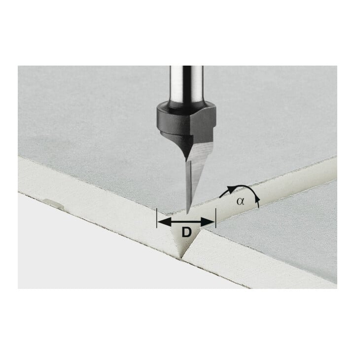 Festool Gipskartonfräser HW Schaft 8 mm HW S8 D12,5/45°