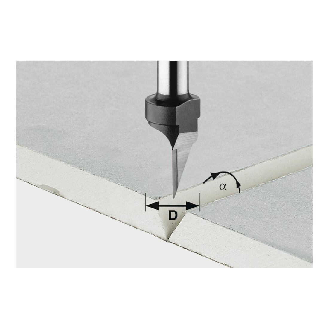 Festool Gipsplaatfrees HW S8 D12,5/45°