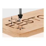 Festool Graveerfrees HS S8 D11/60°