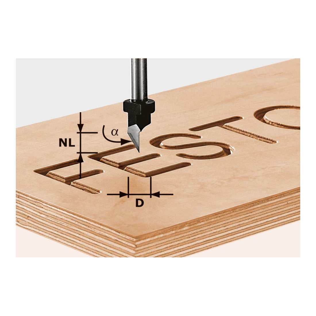 Festool Graveerfrees HS S8 D11/60°