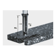 Festool Inserto fresa per scanalature HW, codolo 12mm, HW S12 D14/45 WM