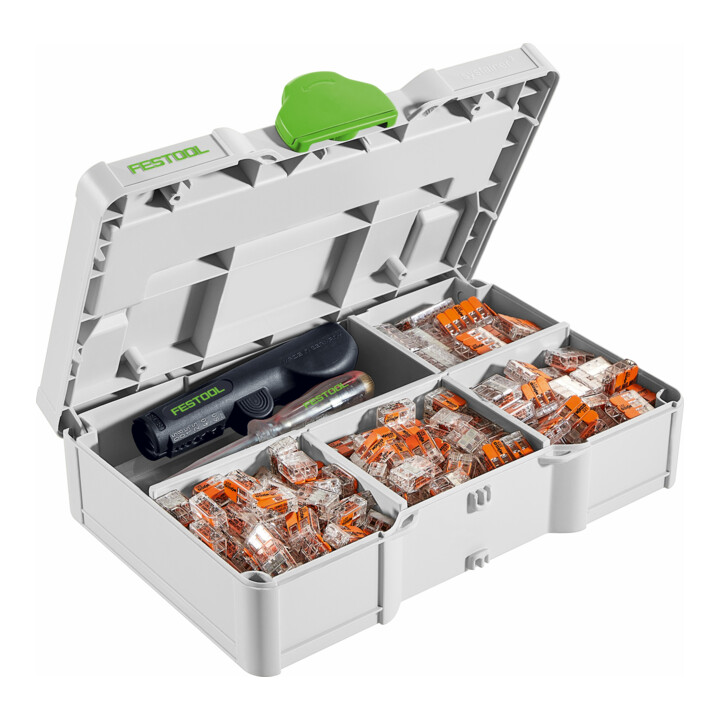 Set Festool Jeu de connecteurs Wago SYS3 S 76-WAGO-Set + Festool Jeu de chevilles SYS3 S 76-DBL-Set