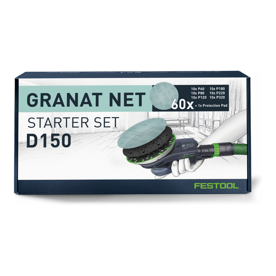 Festool Net-Schuurmiddel Granat Net D150 GR NET-Set