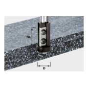 Festool Placchette reversibili per fresa a filo HW, codolo 12mm D21/30WM, con cuscinetto a sfere di guida