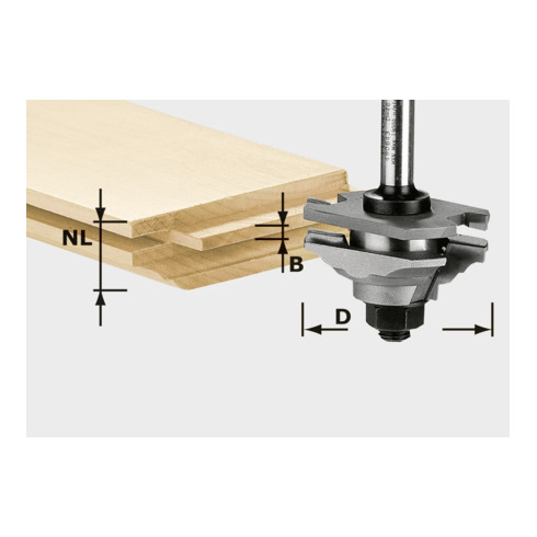 Festool Profiel-messingfrees HW S8 D46 x D12-FD