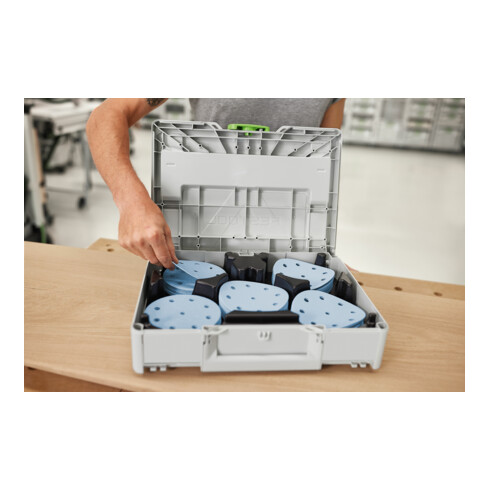 Festool Schleifmittel-Systainer³ SYS-STF D125 GR-Set Granat