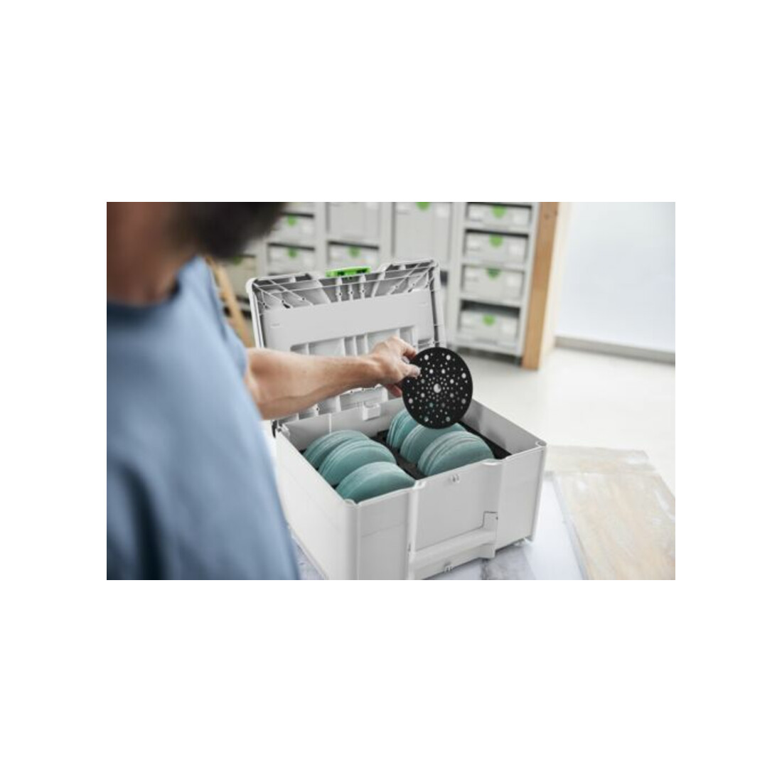 Festool Schleifmittel-Systainer³ Granat Net D150 GR NET SYS