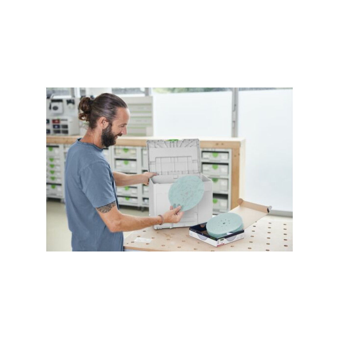 Festool Schleifmittel-Systainer³ Granat Net D225 GR NET SYS