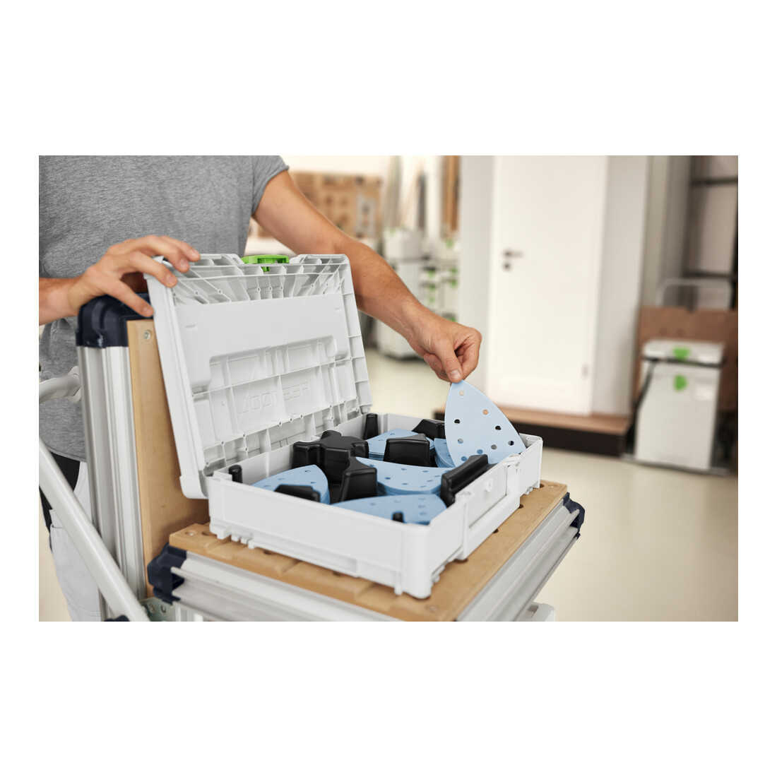 Festool Schleifmittel-Systainer³ SYS-STF DELTA GR-Set Granat