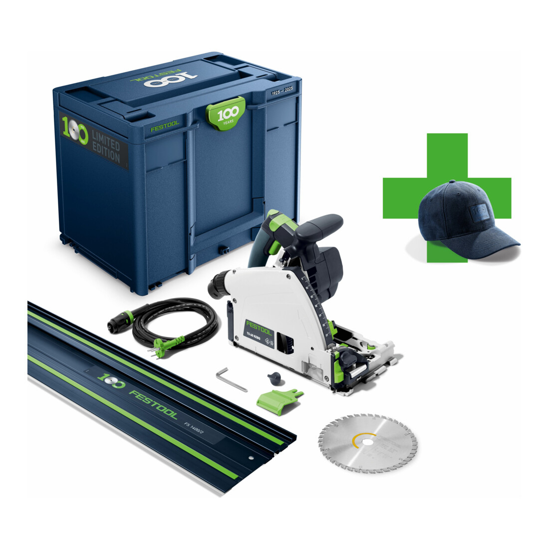 Festool Scie plongeante TS 60 KEBQ-Plus-FS 100Y Édition limitée, 1500 W
