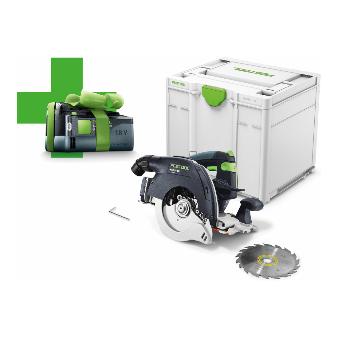 Festool Sega circolare a batteria HKC 55 EB-Basic-5 (Batteria omaggio)