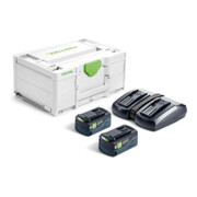 Festool Set d’énergie SYS 18V 2xHP5,0 TCL6DUO-2
