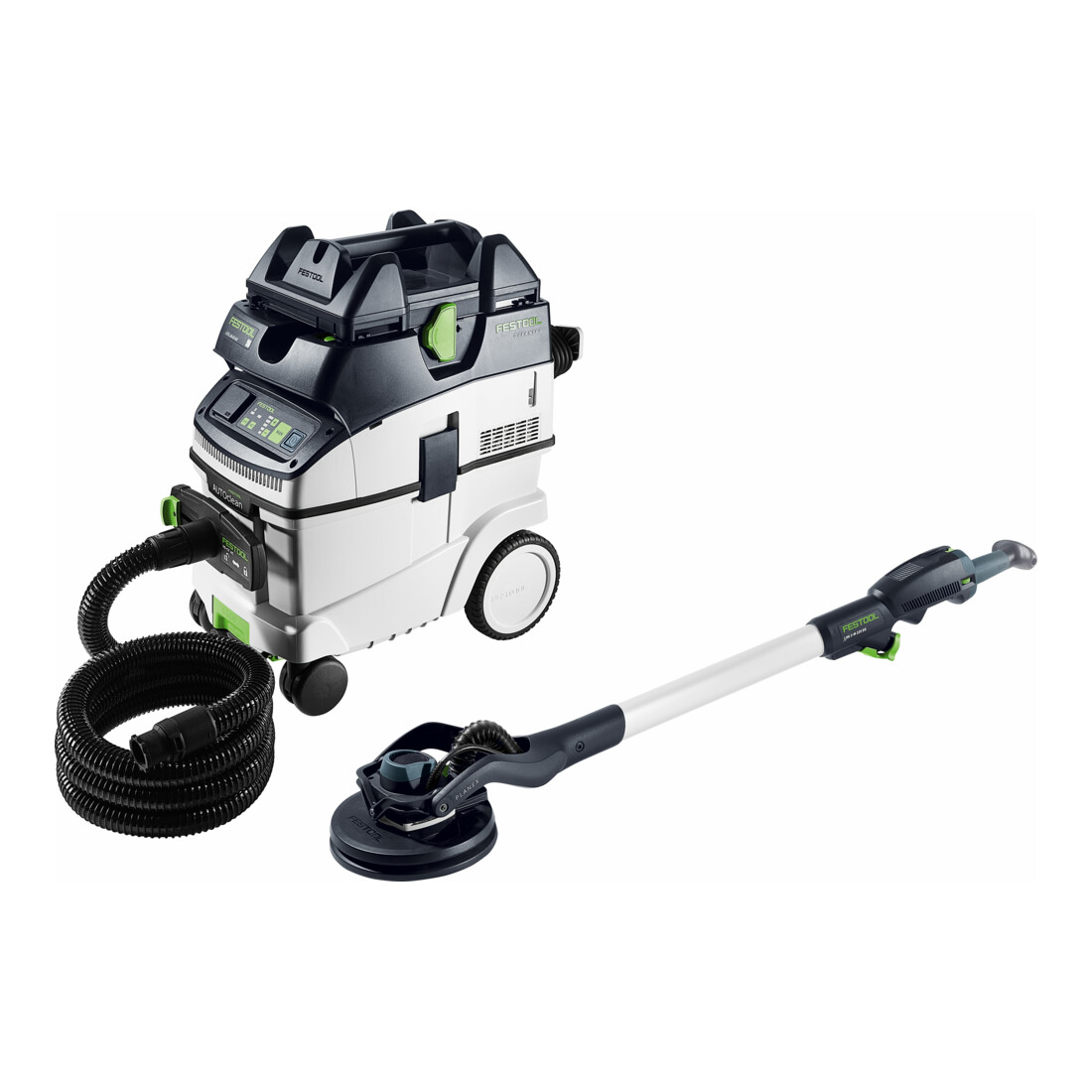 Festool Set Levigatrice a Collo Lungo e Aspiratore PLANEX LHS 2-M 225 EQ/CTL 36