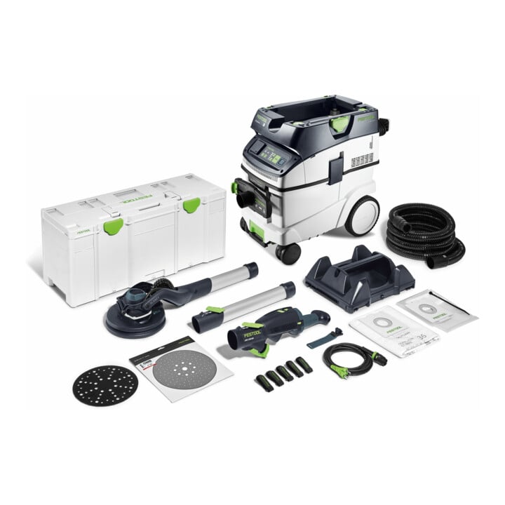 Set PLANEX LHS 2 225 EQI/CTL 36 Set ponceuse à long col et aspirateur + Systainer³ abrasifs Granat SYS-STF D225 GR Set