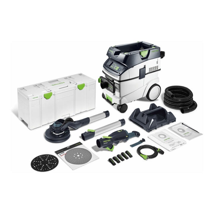Festool Set ponceuse à long col et aspirateur PLANEX LHS 2 225 EQI/CTM 36-Set