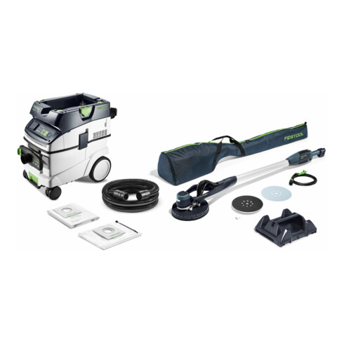 Festool Set ponceuse à long col et aspirateur PLANEX LHS-E 225/CTM 36
