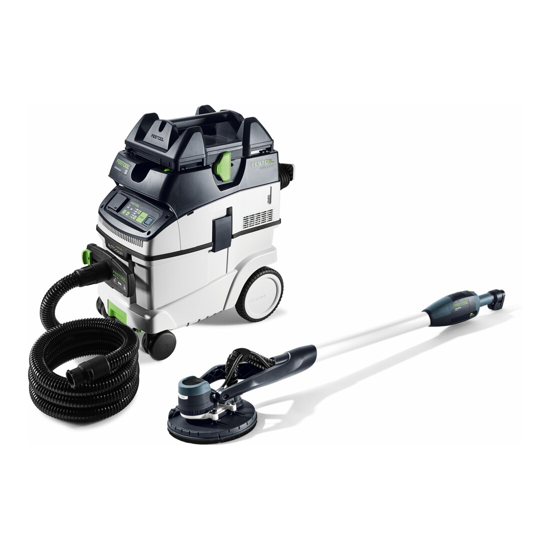 Festool Set ponceuse à long col et aspirateur PLANEX LHS-E 225/CTM 36