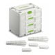 Set Festool Sortainer³ SYS3-SORT/3 M 337 + STIER Systainer-Rollbrett RB BLACK-Edition-3