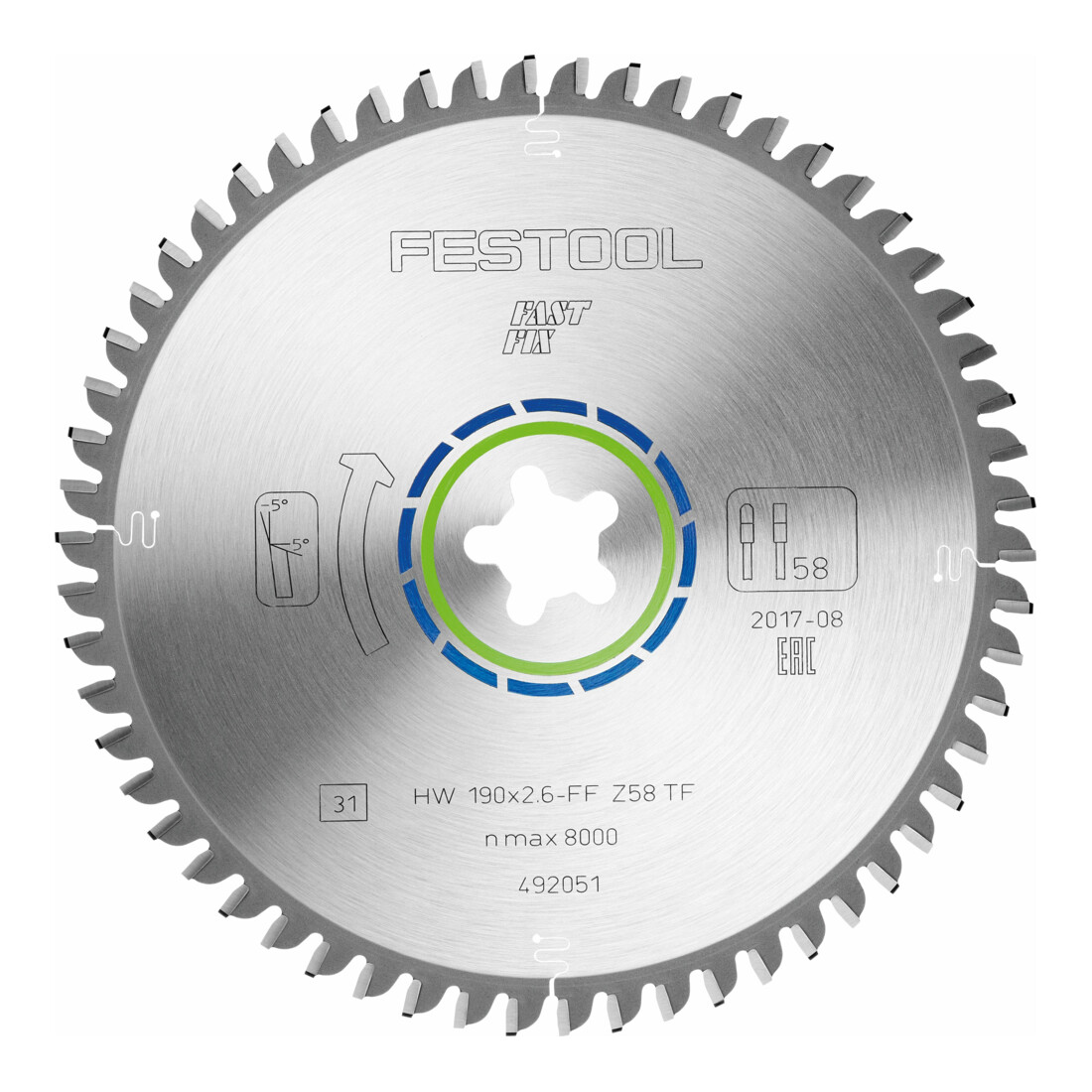Festool Spezial-Sägeblatt 190x2,6 FF TF58