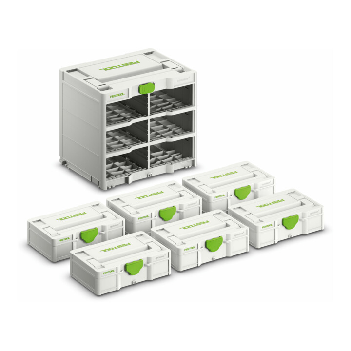 Set Festool Systainer³ Rack SYS3-RK/6 M 337-Set + Festool Wago Klemmen-Set SYS3 S 76-WAGO-Set
