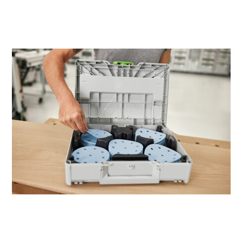 Festool Systainer³ pour abrasifs SYS-STF D125 GR-Set Grenat