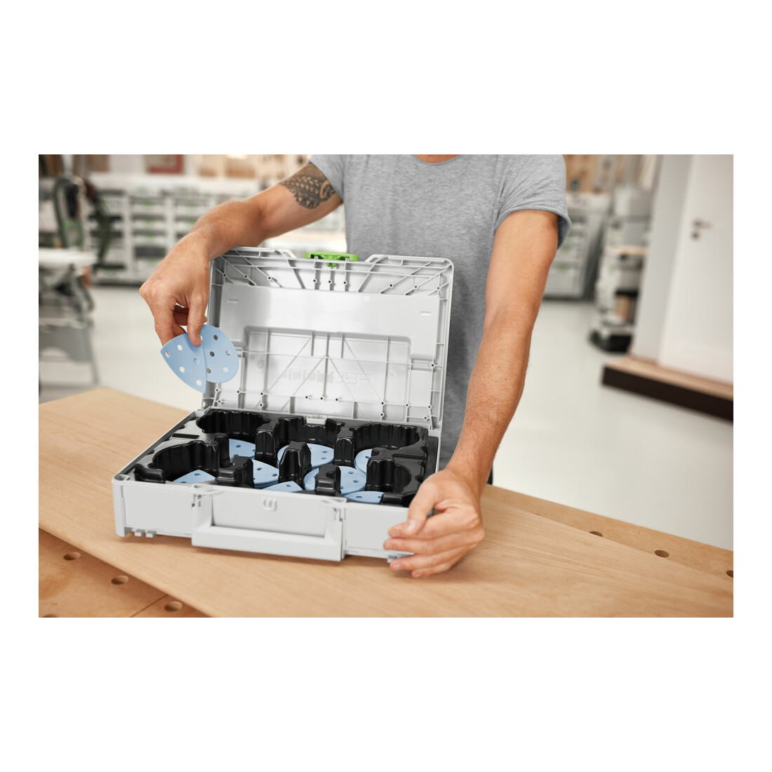 Festool Systainer pour abrasifs³ SYS-STF D90/V93 GR-Set Grenat