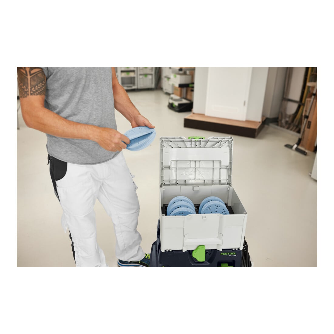 Festool Systainer³ pour abrasifs SYS-STF D150 GR-Set Grenat