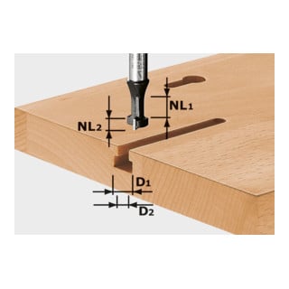 Festool T-Nutfräser HW Schaft 8 mm HW S8 D10,5/NL13